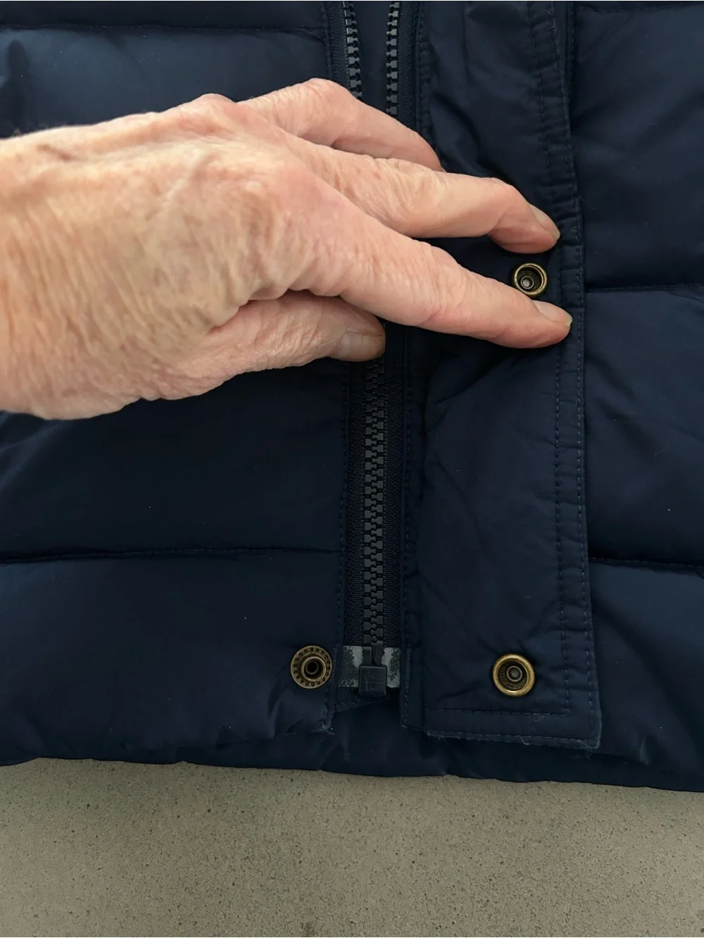 12M Polo Ralph Lauren Navy Puffer Jacket with Red Pony detachable hood EUC